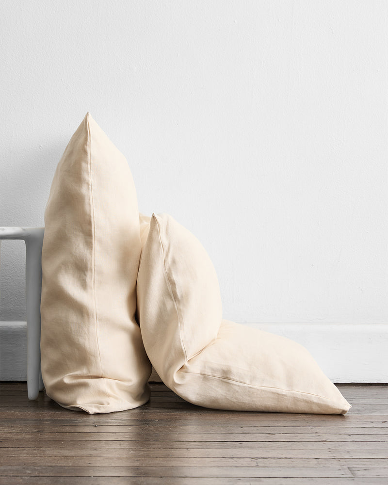 crème 100% french flax linen pillowcases (set of two)